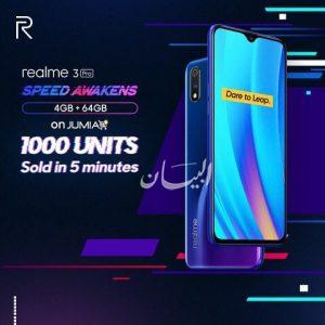  هاتف realme 3 Pro يبيع 1000 وحدة في أقل من 5 دقائق على جوميا